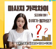 마사지 종류에 따른 가격차이, 도대체 왜 그런걸까요?