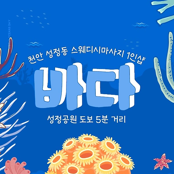 천안 성정동 1인샵 바다 스웨디시 마사지 - 마캉스