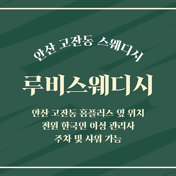 안산 고잔동 루비스웨디시 스웨디시 마사지 - 마캉스