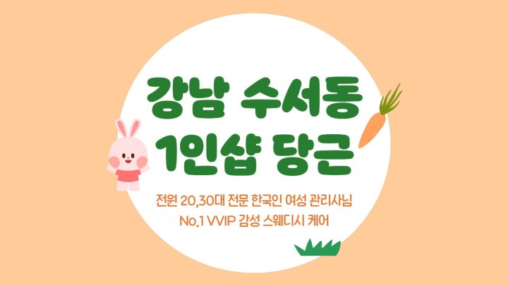 수서동 마사지 1인샵 당근01